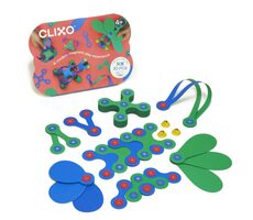 Clixo Crew Blue & Green Magnetická stavebnice / 30ks / od 4 let