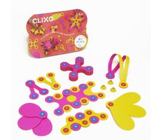 Clixo Crew Pink & Yellow Magnetická stavebnice / 30ks / od 4 let