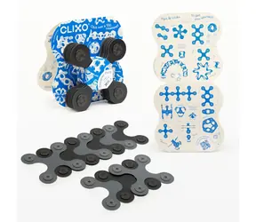 Clixo Designer Black & Grey Magnetická stavebnice / 9ks / od 4 let