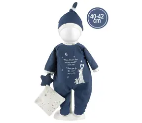 Llorens M741-12 obleček pro panenku miminko NEW BORN velikosti 40–42 cm s doplňky / od 3 let