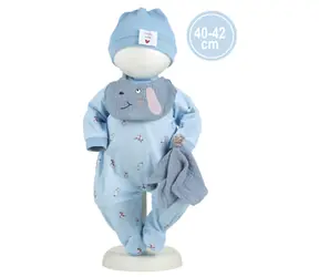 Llorens M741-20 obleček pro panenku miminko NEW BORN velikosti 40–42 cm s doplňky / od 3 let