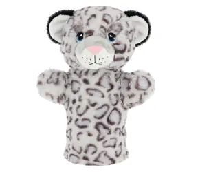 Keel Toys Keeleco Levhart sněžný eko plyšový maňásek na ruku / 27 cm / 0+
