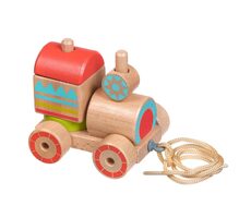 Lucy & Leo Dřevěná tahací mašinka / skládačka 6 dílů / od 3 let