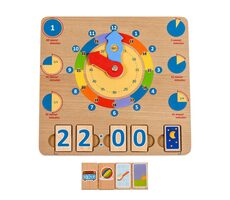 Lucy & Leo Učíme se hodiny dřevěná naučná hrací deska / od 3 let