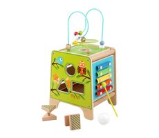 Lucy & Leo Dřevěná motorická kostka 5v1 s xylofonem / od 3 let