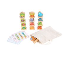 Lucy & Leo Malí přátelé dřevěná balanční hra s předlohami / 33 dílů / od 3 let