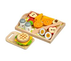Lucy & Leo Snídaně na podnosu dřevěná herní sada s magnety / 19ks / od 3 let