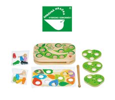 Lucy & Leo Chytání housenek dřevěná motorická stolní hra s magnety / od 3 let