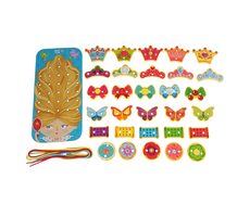 Lucy & Leo Princezna dřevěný šněrovací provlékací set / od 3 let