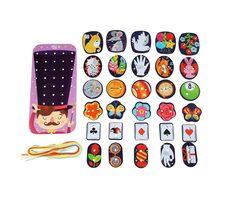 Lucy & Leo Kouzelník dřevěný šněrovací provlékací set / od 3 let