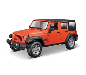 Maisto - 2015 Jeep Wrangler Unlimited, metal oranžová, 1:24