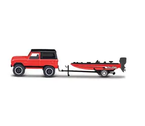 Maisto - Design Tow & Go, 1966 Ford Bronco Trailer with Bass Boat, 1:64