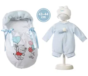 Llorens M844-51 obleček pro panenku miminko NEW BORN velikosti 43-44 cm / od 3 let