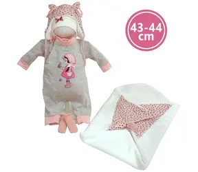 Llorens M844-60 obleček pro panenku miminko NEW BORN velikosti 43-44 cm / od 3 let
