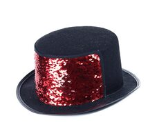 Rappa Klobouk s flitry červeno-zelený pro dospělé