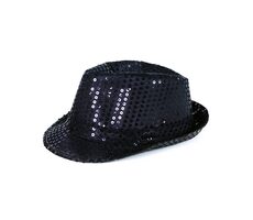 Rappa Klobouk disco černý s LED světlem pro dospělé