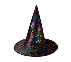 Rappa Klobouk čarodějnický s potiskem pavučiny pro dospělé