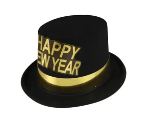 Rappa Klobouk černý Happy New Year
