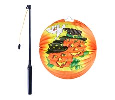 Rappa Lampión Halloween veselá dýně 25 cm se svítící hůlkou 40 cm