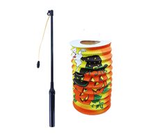 Rappa Lampion Halloween 15 cm se svítící hůlkou 40 cm