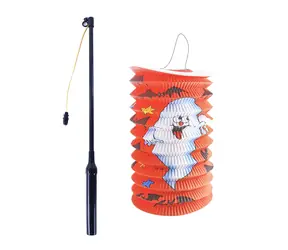 Rappa Lampión Halloween duch 15 cm se svítící hůlkou 40 cm