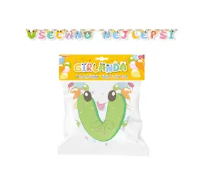 Rappa Papírová girlanda Všechno nejlepší - zelená