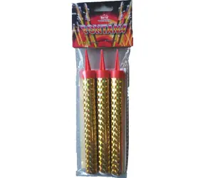 Rappa Fontána párty zlatá 40 sek 12 cm 3 ks