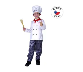 MaDe 03959 - Šaty na karneval - kuchař, 120-130 cm