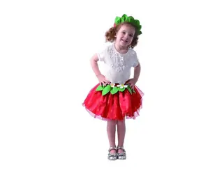 MaDe 09158 - Šaty na karneval - jahoda, 92 - 104 cm
