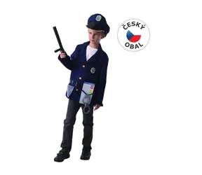 MaDe 09350 - Šaty na karneval - policista, 130 - 140 cm