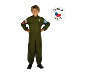MaDe 09383 - Šaty na karneval - vojenský pilot,  130 - 140 cm