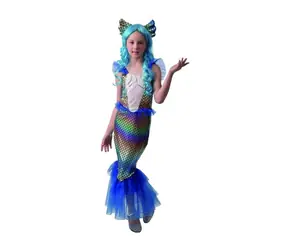 MaDe 09434 - Šaty na karneval - mořská panna, 130 - 140  cm