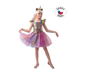 MaDe 09456 - Šaty na karneval - jednorožec, 110 - 120 cm
