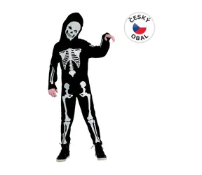 MaDe 95493 - Šaty na karneval - Kostra chlapec, 120-130 cm
