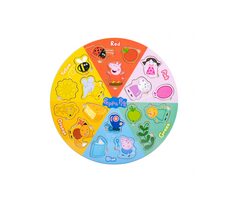 PEPPA PIG - Barevné vkládací puzzle s tvary / od 3 let