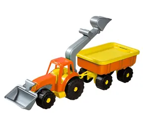 Androni Traktorový nakladač s vlekem Power Worker oranžová / délka 58 cm / od 12 měsíců
