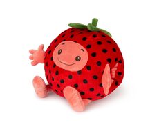 Cozy Noxxiez Jahoda - hřejivý plyšový polštář 3 v 1 / od 0 let