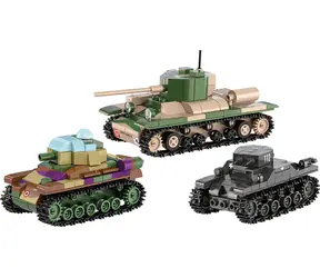COBI 2740 3 tanky:Panzer I,Valentine IX, Renault R,Tank Museum,Les Blindes in Saumur,DPM / 620 kostek / 1:35 / od 8 let