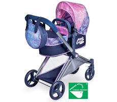 DeCuevas Skládací kočárek pro panenky 3 v 1 s taškou Magic Bubble 2024 - 73 cm / od 3 let