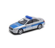 Welly 2016 Mercedes-Benz  E-Class POLIZEI 1:34 stříbrný s modrým pruhem