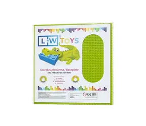 L-W Toys Velká podložka na stavění 50x50 bodů limetková