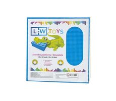 L-W Toys Velká podložka na stavění 50x50 bodů modrá