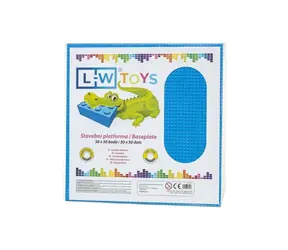 L-W Toys Velká podložka na stavění 50x50 bodů modrá