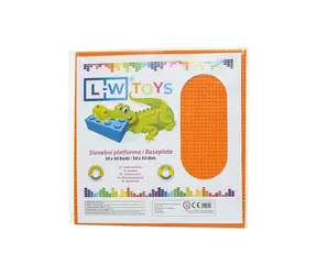 L-W Toys Velká podložka na stavění 50x50 bodů oranžová