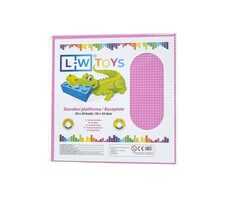 L-W Toys Velká podložka na stavění 50x50 bodů růžová