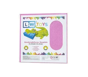 L-W Toys Velká podložka na stavění 50x50 bodů růžová