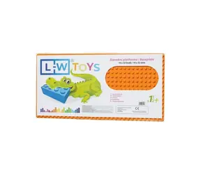 L-W Toys Podložka na stavění - JUNIOR 16x32 bodů oranžová