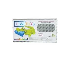 L-W Toys Podložka na stavění - JUNIOR 16x32 bodů šedá