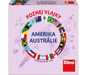 Dino Cestovní hra Poznej vlajky - Amerika a Austrálie / od 10 let / délka hry: 20 minut