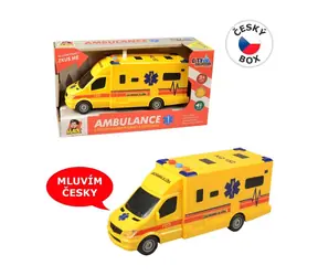 MaDe 07631 Sanitka na setrvačník se světlem a zvukem na baterie / 8 x 19 x 6 cm / od 3 let